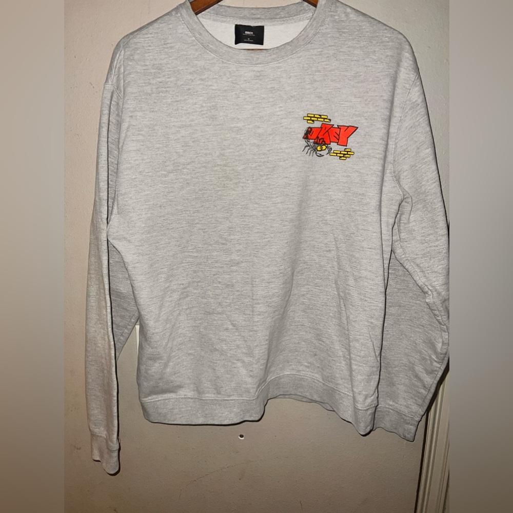 Obey Brick by Brick Grey Sweatshirt| M